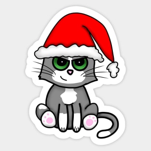 Christmas Kitty (Large Print) Sticker